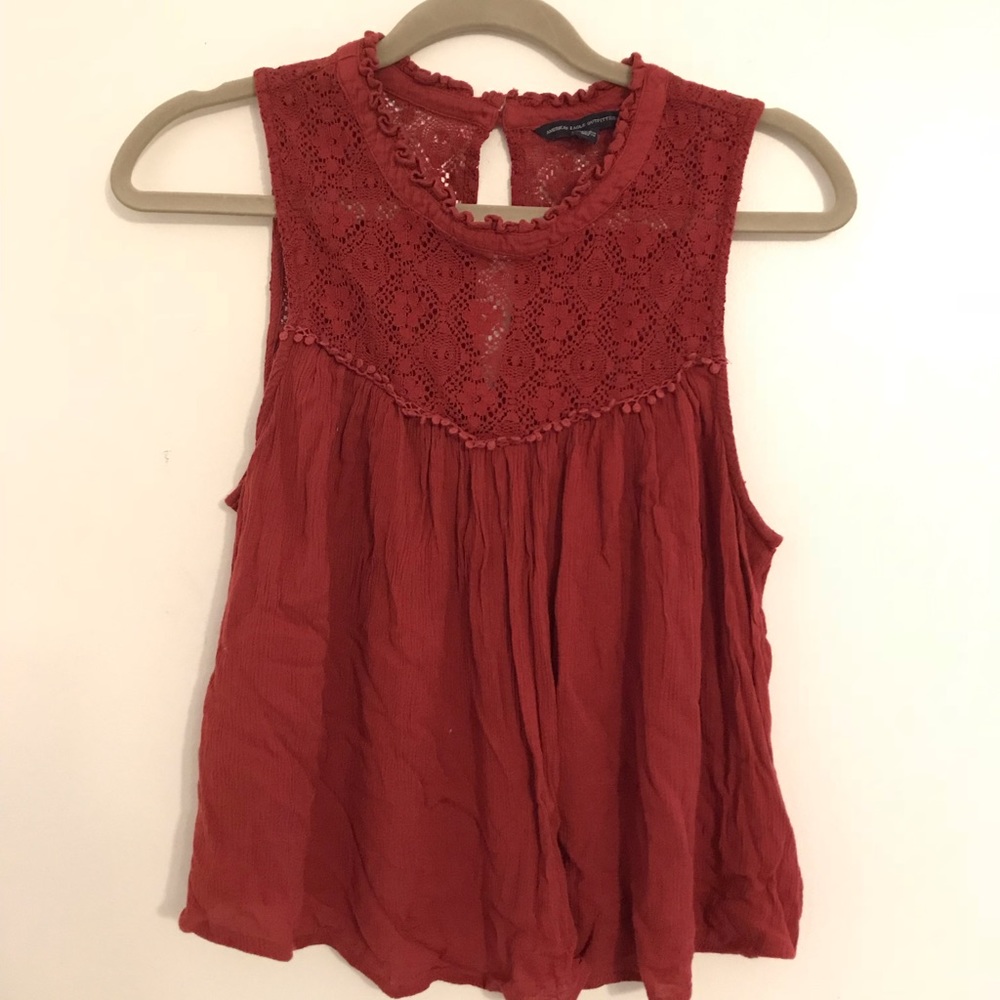 American Eagle Rust Orange Top